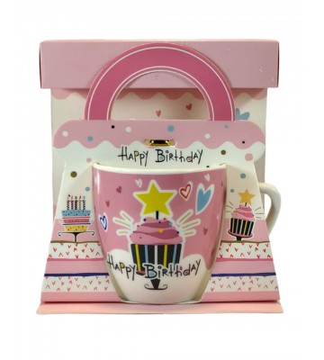 Happy Birthday Mug Pink